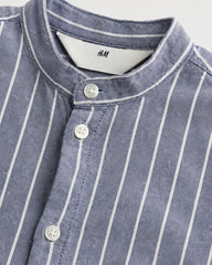H&M KIDS BAND COLLAR STRIPED SHIRT