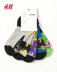 H&M LEGO BATMAN 5 PACK COTTON SOCKS