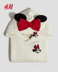 H&M LIGHT BEIGE MINNIE MOUSE HOODIE