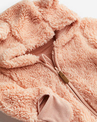 H&M LIGHT PEACH PILE ALL IN ONE SUIT WITH EARS 1029