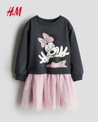 H&M MINNIE MOUSE TULLE SKIRT SWEATSHIRT DRESS