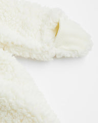 H&M NATURAL WHITE PILE ALL IN ONE SUIT WITH EARS 1004