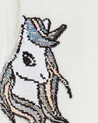 H&M NATURAL WHITE UNICORNS SWEATSHIRT