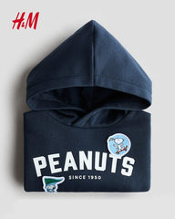 H&M NAVY BLUE SNOOPY HOODIE
