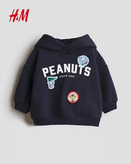 H&M NAVY BLUE SNOOPY HOODIE