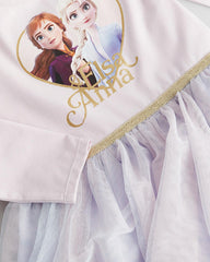 H&M PINK ELSA ANNA PRINTED TULLE SKIRT DRESS