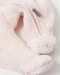 H&M SOFT PINK PILE ALL IN ONE SUIT WITH EARS 1037