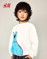 H&M WHITE COOCKIE MONSTER SWEATSHIRT