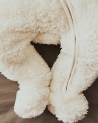 H&M NATURAL WHITE PILE ALL IN ONE SUIT WITH EARS 1035