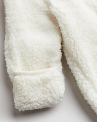 H&M WHITE DOT PILE PRAM SUIT WITH EARS 6001