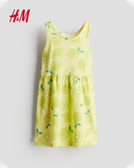 H&M YELLOW LEMONS COTTON DRESS