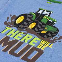 JOHN DEER HEATHER BLUE THERE WILL BE MUD T-SHIRT