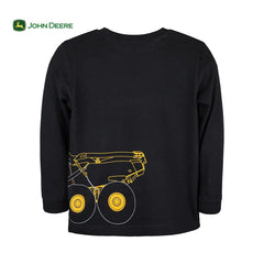 JOHN DEERE BLACK CONTRUCTION LONG SLEEVE T-SHIRT