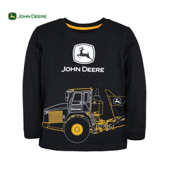JOHN DEERE BLACK CONTRUCTION LONG SLEEVE T-SHIRT