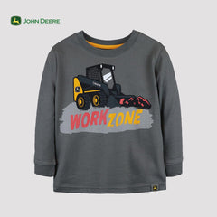 JOHN DEERE CHARCOAL WORK ZONE LONG SLEEVE T-SHIRT