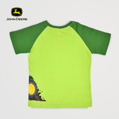 JOHN DEERE LOGO PARROT GREEN RAGLAN T-SHIRT