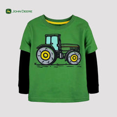 JOHN DEERE LONG SLEEVE DOODLE TRACTOR T-SHIRT