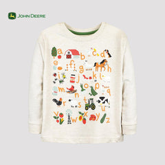 JOHN DEERE OFF WHITE FARM LONG SLEEVE T-SHIRT