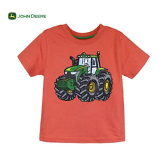 JOHN DEERE ORANGE TRACTOR PRINTED T-SHIRT-24