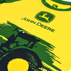 JOHN DEERE YELLOW GREEN PRINTED T-SHIRT