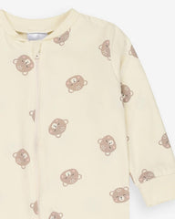 KAPPAHL BABY CREAM BEAR PRINT ROMPER