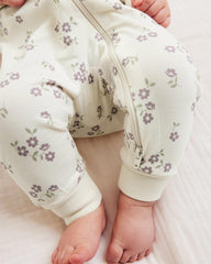 KAPPAHL CREAM FLORAL FRILL ZIP P ROMPER