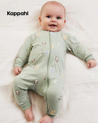 KAPPAHL SAGE GREEN SAFARI ZIP UP ROMPER