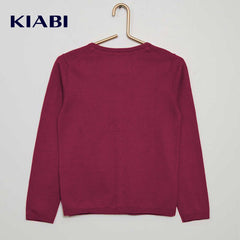 KIABI SOFT BURGUNDY ECO DESIGNED CARDIGAN