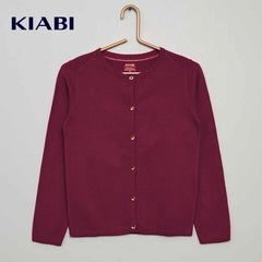 KIABI SOFT BURGUNDY ECO DESIGNED CARDIGAN