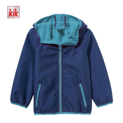 KIKI & KOKO BLUE SOFTSHELL JACKET WITH HOOD