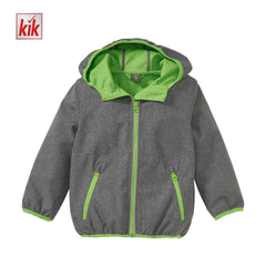 KIKI & KOKO GREY SOFTSHELL JACKET WITH HOOD