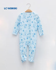 LC WAIKIKI BABY BLUE SWEET PUPPY PRINTED ROMPER