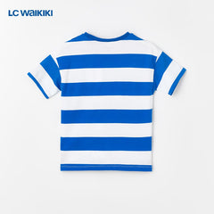 LC WAIKIKI BLUE STRIPED BEACH SIDE T-SHIRT