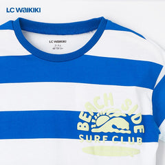 LC WAIKIKI BLUE STRIPED BEACH SIDE T-SHIRT