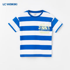 LC WAIKIKI BLUE STRIPED BEACH SIDE T-SHIRT