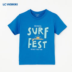 LC WAIKIKI BLUE SURF FEST PRINTED T-SHIRT