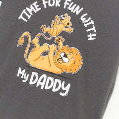 LC WAIKIKI CHARCOAL MY DADDY T-SHIRT