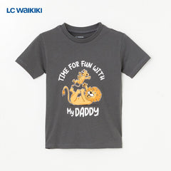 LC WAIKIKI CHARCOAL MY DADDY T-SHIRT