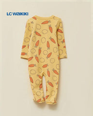 LC WAIKIKI CORAL PRINTED LONG SLEEVE ROMPER