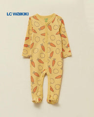 LC WAIKIKI CORAL PRINTED LONG SLEEVE ROMPER