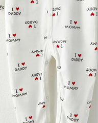 LC WAIKIKI I LOVE MOMMY-DADDY PRINTED ROMPER