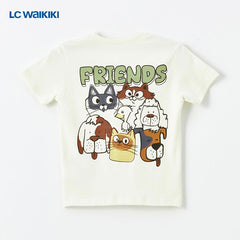 LC WAIKIKI OFF WHITE FRIENDS PRINTED T-SHIRT