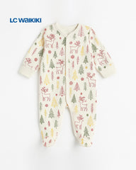 LC WAIKIKI OFF WHITE PRINTED BABY ROMPER