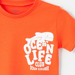 LC WAIKIKI ORANGE OCEAN LIFE T-SHIRT