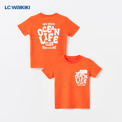 LC WAIKIKI ORANGE OCEAN LIFE T-SHIRT