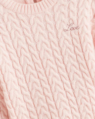 LC WAIKIKI PINK CREW NEXT LONG SLEEVE GIRLS SWEATER