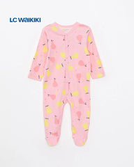 LC WAIKIKI PINK PRINTED BABY ROMPER