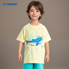 LC WAIKIKI YELLOW UNDER THE OCEAN T-SHIRT