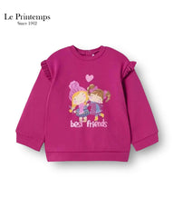 LE PRINTEMPS MAGENTA PRINTED SWEATSHIRT