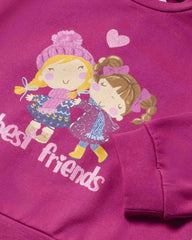 LE PRINTEMPS MAGENTA PRINTED SWEATSHIRT